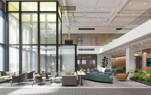 雍和宫新媒体文创园休闲区