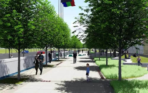 亿利生态广场休闲区